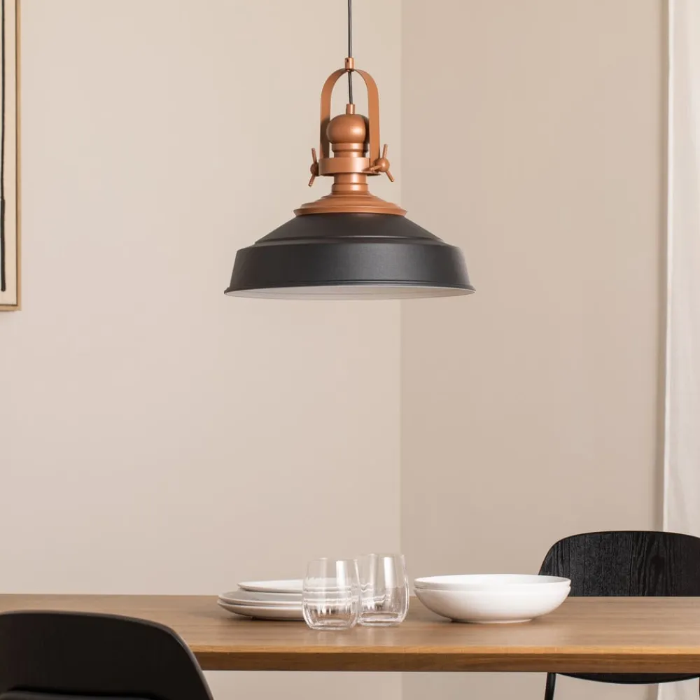 Opviq Hængelampe Craft, sort, metal, Ø 41 cm, E27