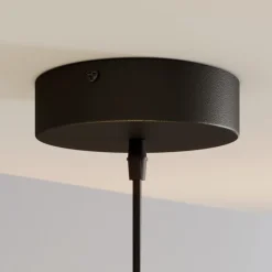 TK Lighting Hængelampe Cubus, røggrå, glas, Ø 30 cm, E27