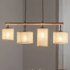 Hængelampe Deva Nature, 4 lyskilder, tekstil^TK Lighting Online