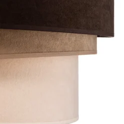 Duolla Hængelampe Devon, brun/beige/ecru/guld Ø45cm