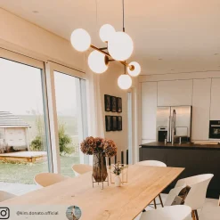 Hængelampe Dione, 6 lyskilder, sort^ALDEX