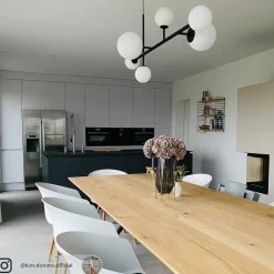 Hængelampe Dione, 6 lyskilder, sort^ALDEX