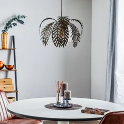 ONLI Hængelampe Dubai, palmedekor, Ø 46 cm, bronze