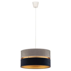 Duolla Hængelampe Duo marineblå/grå/guld Ø40cm 1flammig