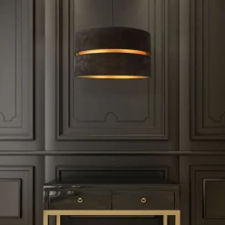 Hængelampe Duo, sort/guld, Ø40cm, 1 lyskilde^Duolla Online