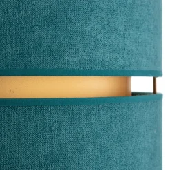 Hængelampe Duo, turkis/guld, Ø40cm, 1 lyskilde^Duolla Clearance