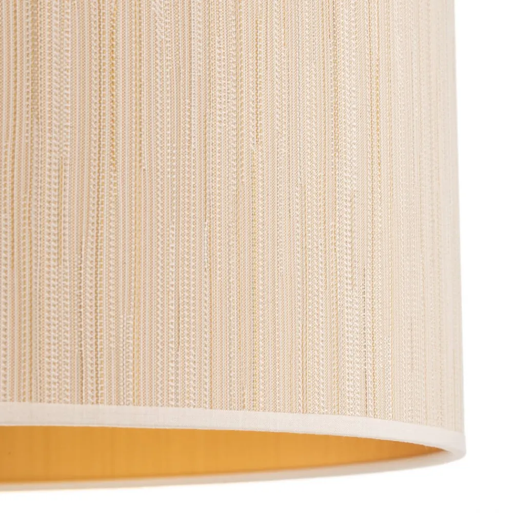 Duolla Hængelampe Essex, struktureret stof, guld