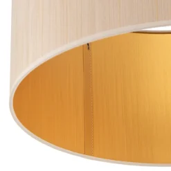 Duolla Hængelampe Essex, struktureret stof, guld