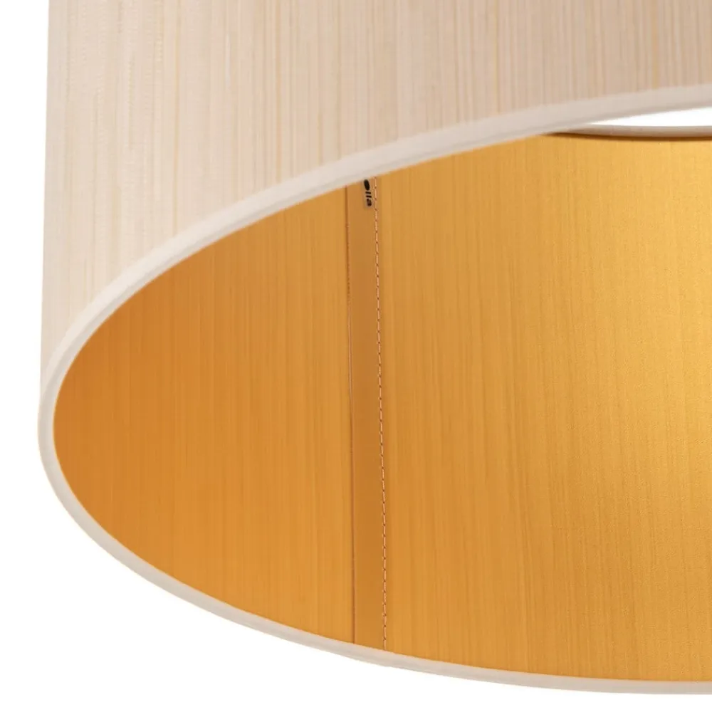 Duolla Hængelampe Essex, struktureret stof, guld