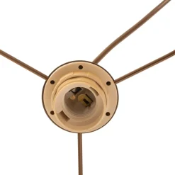 Duolla Hængelampe Essex, struktureret stof, guld