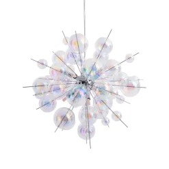 Näve Hængelampe Explosion i glas, 10 lyskilder