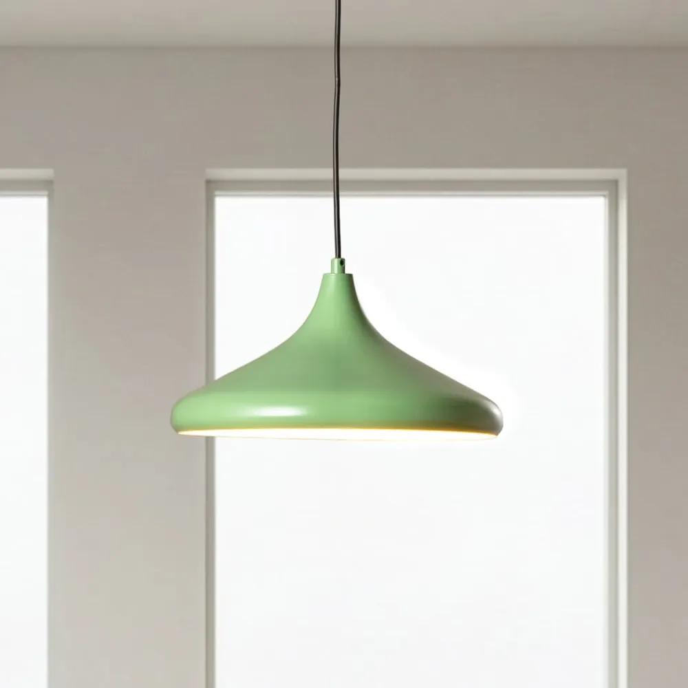 Opviq Hængelampe Eysan, mintgrøn, metal, Ø 35 cm, E27