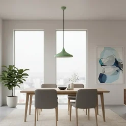 Opviq Hængelampe Eysan, mintgrøn, metal, Ø 35 cm, E27