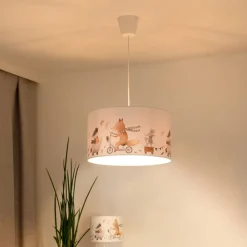 Hængelampe Ferdi Kids, tekstil, hvid, farvet^Duolla Clearance