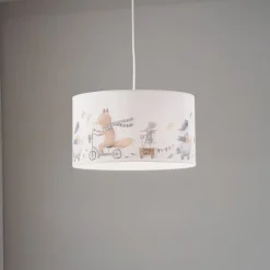 Hængelampe Ferdi Kids, tekstil, hvid, farvet^Duolla Clearance