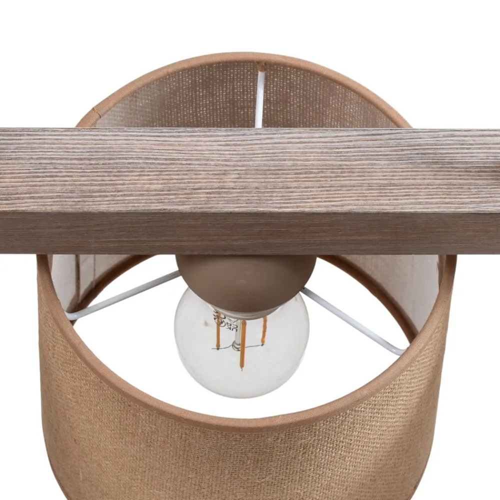 Duolla Pendellamper|Pendellamper>Hængelampe Forest, 3 lyskilder, lys træ, naturfarvet jute