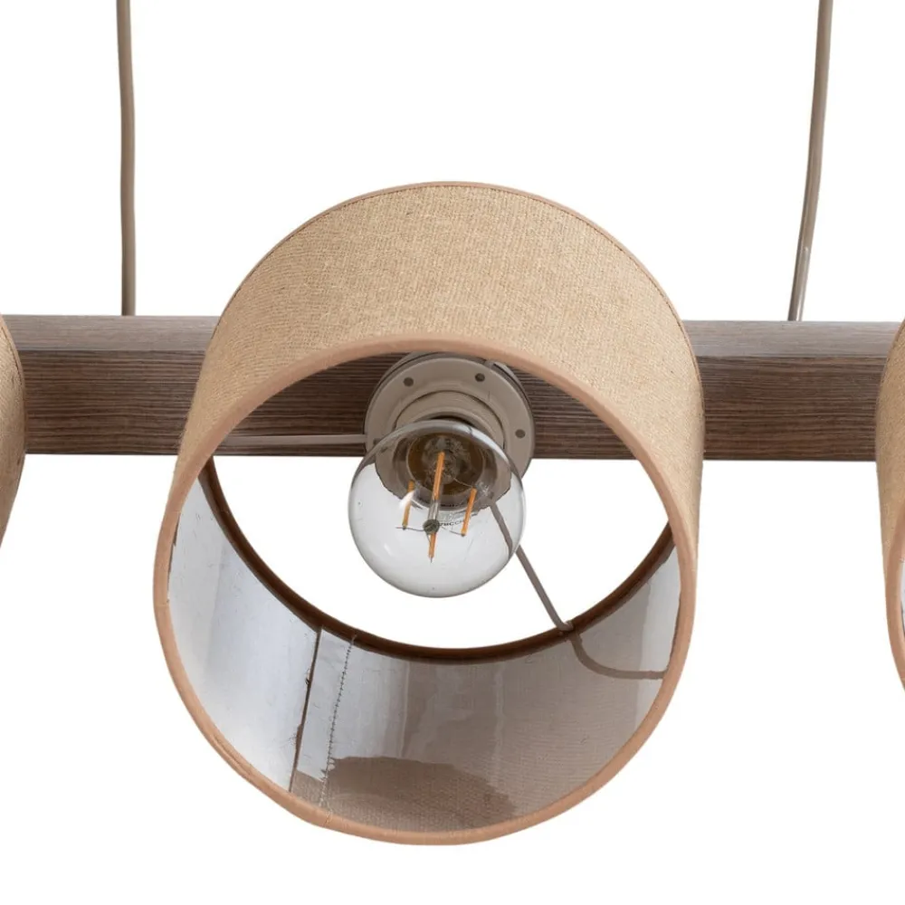 Duolla Pendellamper|Pendellamper>Hængelampe Forest, 3 lyskilder, lys træ, naturfarvet jute