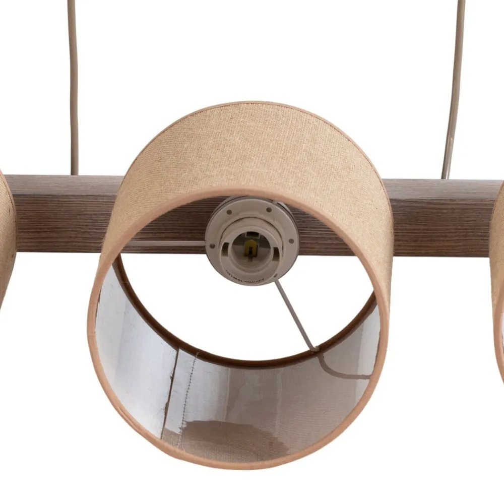 Duolla Pendellamper|Pendellamper>Hængelampe Forest, 3 lyskilder, lys træ, naturfarvet jute