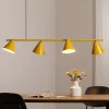 Hængelampe form 4, gul, metal, 4 lyskilder, kegle, E27^ALDEX Sale