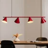 ALDEX Pendellamper|Pendellamper>Hængelampe Form 4, rød, metal, 4 lyskilder, kegle, E27