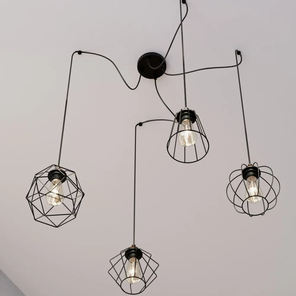 Hængelampe Galaxy med fire bur-skærme^TK Lighting Clearance