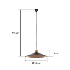 Nowodvorski Lighting Hængelampe Garret I i mørkebrun/kobber Ø 50 cm