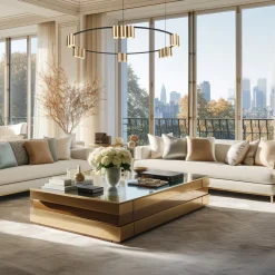 Eko-Light Arbejdsrum/Kontor|Pendellamper>Hængelampe Genesis, aluminium, sort/guld, 15 x GU10, Ø 100 cm