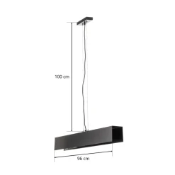EMIBIG LIGHTING Hængelampe Gentor 4, længde 96 cm i sort