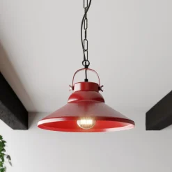 Luminex Pendellamper>Hængelampe Iron, rød