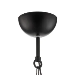 Luminex Hængelampe Iron, sort/hvid/antikk messing