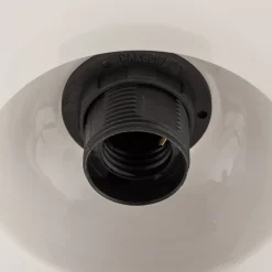 Luminex Hængelampe Iron, sort/hvid/antikk messing