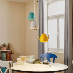 Argon Pendellamper|Pendellamper>Hængelampe Jasse Kaffekande 3 lyskilder flerfarvet