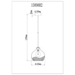 Hængelampe Jessica, Ø 22 cm, ravfarvet, glas^Globo Sale