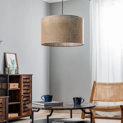 TK Lighting Hængelampe Juta, 1 lyskilde Ø 50 cm