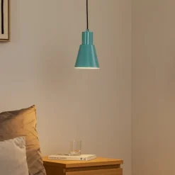 Opviq Hængelampe Konikkem, turkis, metal, Ø 14 cm, E27