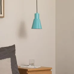 Opviq Hængelampe Konikkem, turkis, metal, Ø 14 cm, E27