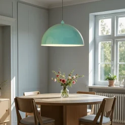 Opviq Hængelampe Kure, turkis, metal, Ø 60 cm, E27