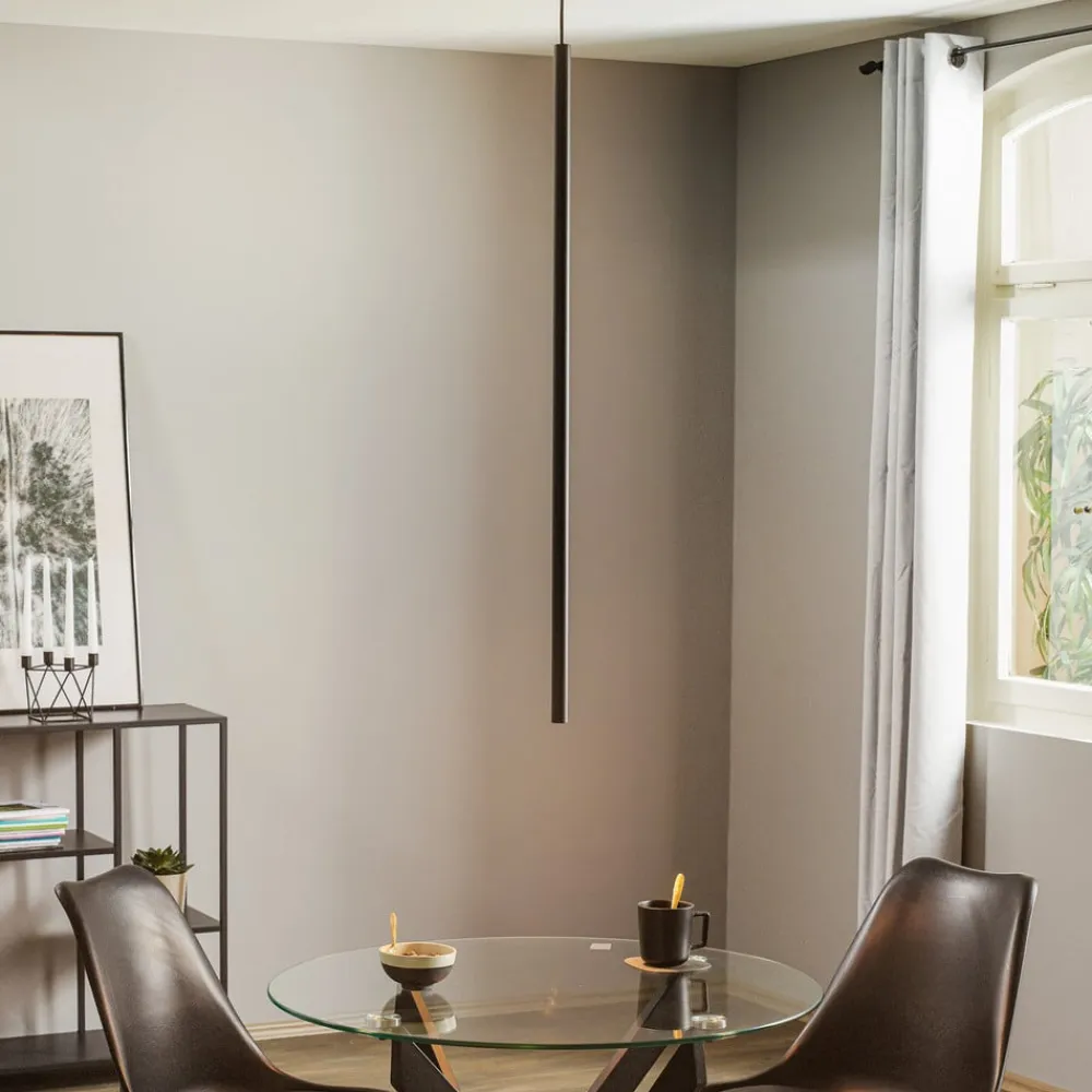 Nowodvorski Lighting Hængelampe Laser 1 lyskilde, sort, skærm 100 cm