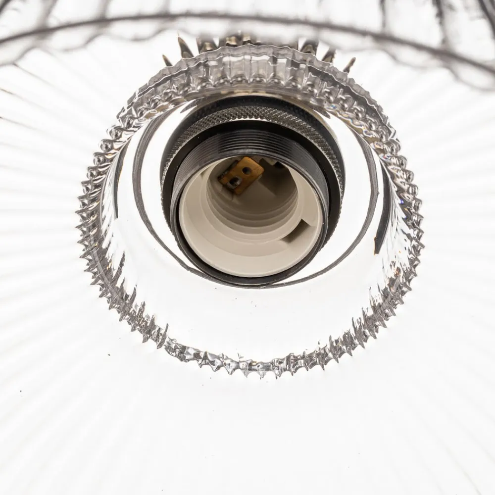 Lamkur Pendellamper>Hængelampe Leana, glas klar, 1 lyskilde, krom