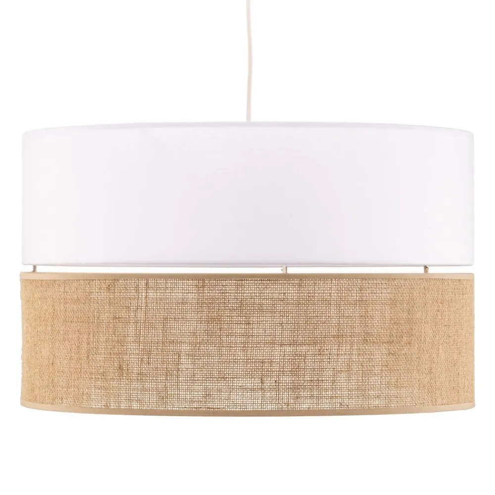 Hængelampe Linobianco med jute^TK Lighting Outlet