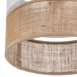 TK Lighting Hængelampe Linobianco, rund, 3 lyskilder