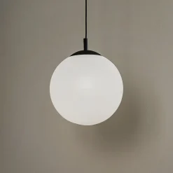 TK Lighting Hængelampe Maxi, Ø 30 cm, 1 lyskilde, glasskærm