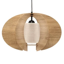 SIGMA Hængelampe Modern C M med trælameller Ø 50 cm