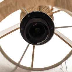 SIGMA Hængelampe Modern C M med trælameller Ø 50 cm