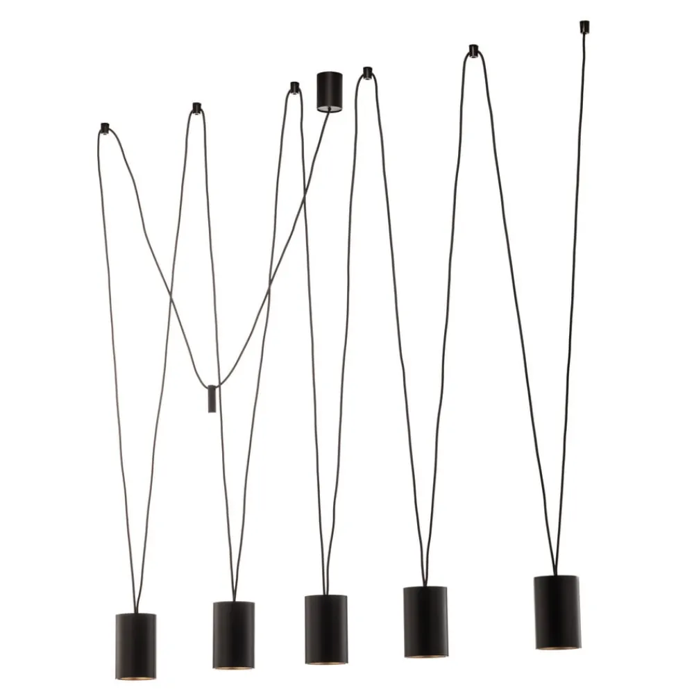 Hængelampe More Tone, sort/guld, 5 lyskilder^Nowodvorski Lighting Outlet