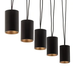 Hængelampe More Tone, sort/guld, 5 lyskilder^Nowodvorski Lighting Outlet