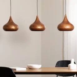 Hængelampe Muba, gammel messing, længde 120 cm, metal^Opviq Sale