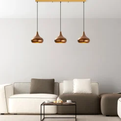 Hængelampe Muba, gammel messing, længde 120 cm, metal^Opviq Sale