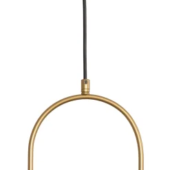 Hængelampe Mudoni, guld/hvid, glas, metal, E27^Opviq Best