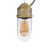Moretti Luce Hængelampe 1951N, antik messing, lige glas, klar